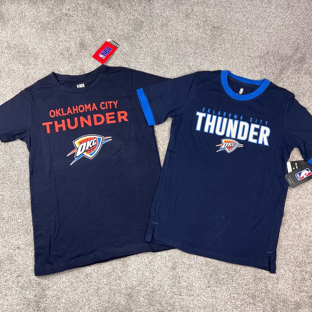 NEW! 2 Oklahoma City Thunder T-shirts Youth M 10/12